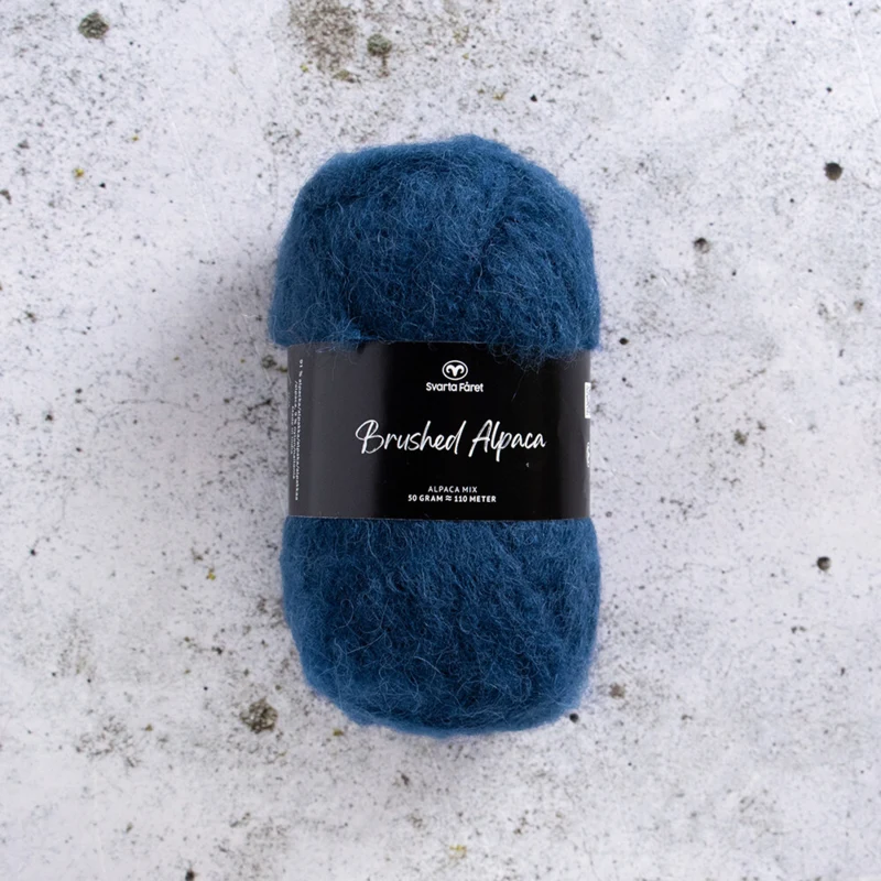 Svarta Fåret Brushed Alpaca 006 Blu rum