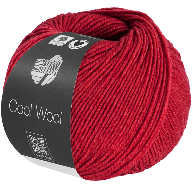 Lana Grossa Cool Wool Mélange 1501 Rosso ciliegia mélange