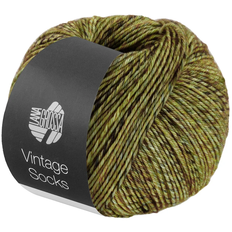Lana Grossa Vintage Socks 1002 Verde maggio/verde mela/verde scuro melangiato