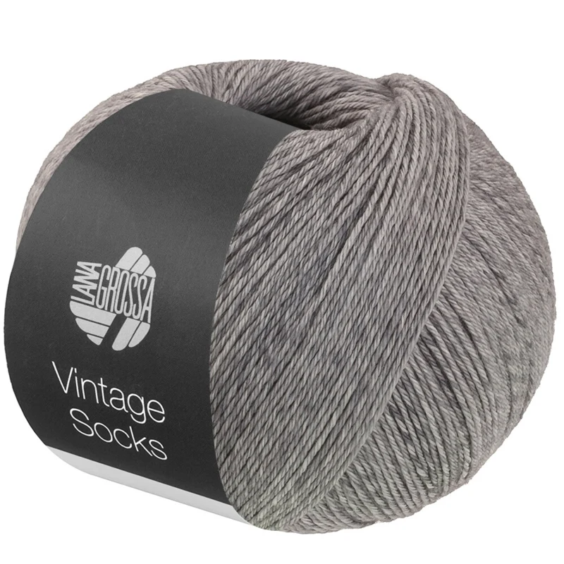 Lana Grossa Vintage Socks 1020 Grigio chiaro/grigio scuro mélange