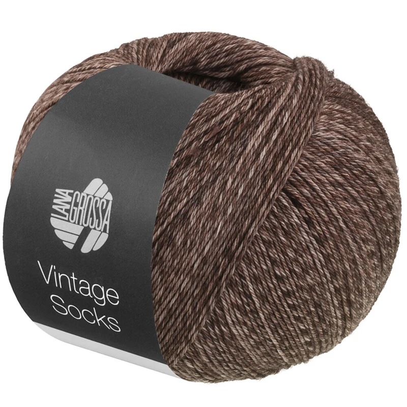 Lana Grossa Vintage Socks 1024 Grigio marrone/moka mélange