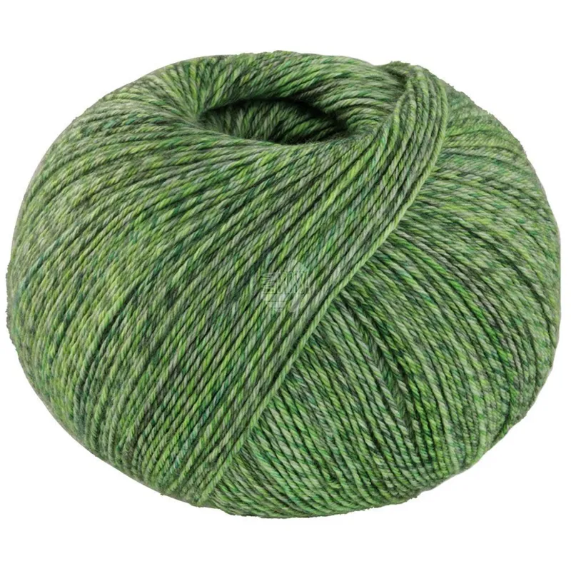 Lana Grossa Vintage Socks 1016 Verde chiaro/muschio/verde grigiastro melangiato