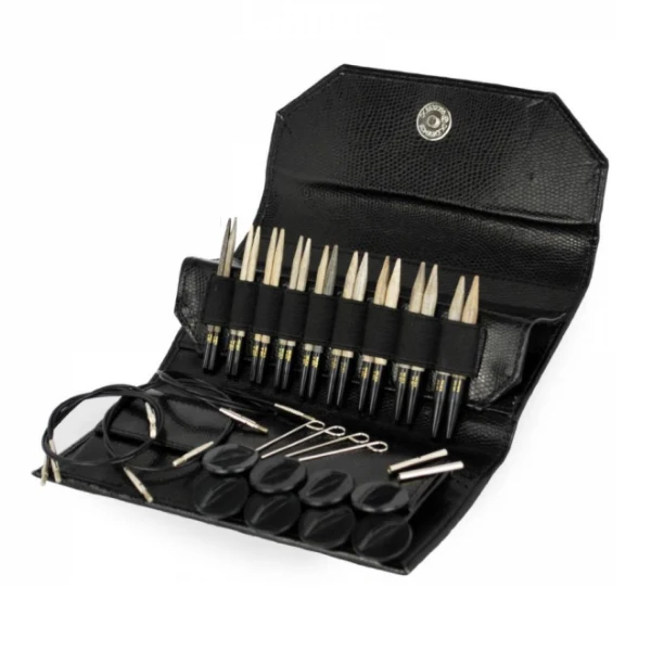 LYKKE Set di Ferri Circolari Componibili Driftwood, Nero, 9 cm