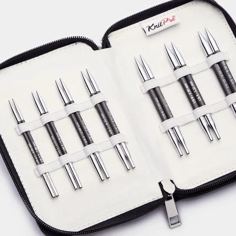 KnitPro Karbonz Special Set di Ferri Circolari Componibili, Midi, 10 cm