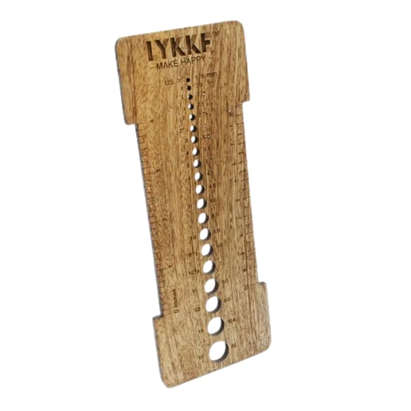 LYKKE Misuratore per Ferri da Maglia (1.75-12.00 mm) Mango Wood
