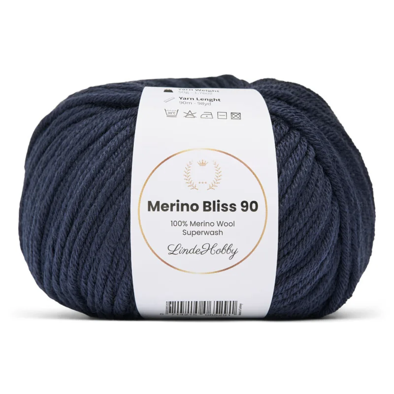LindeHobby Merino Bliss 90 37 Blu scuro
