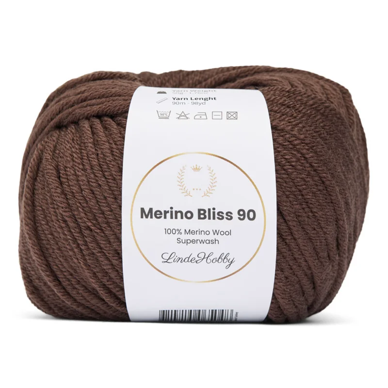 LindeHobby Merino Bliss 90 12 Marrone scuro Havana