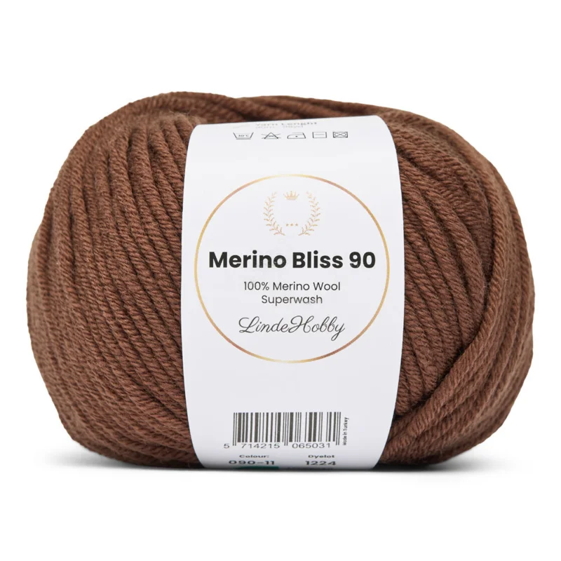 LindeHobby Merino Bliss 90 11 Marrone scuro