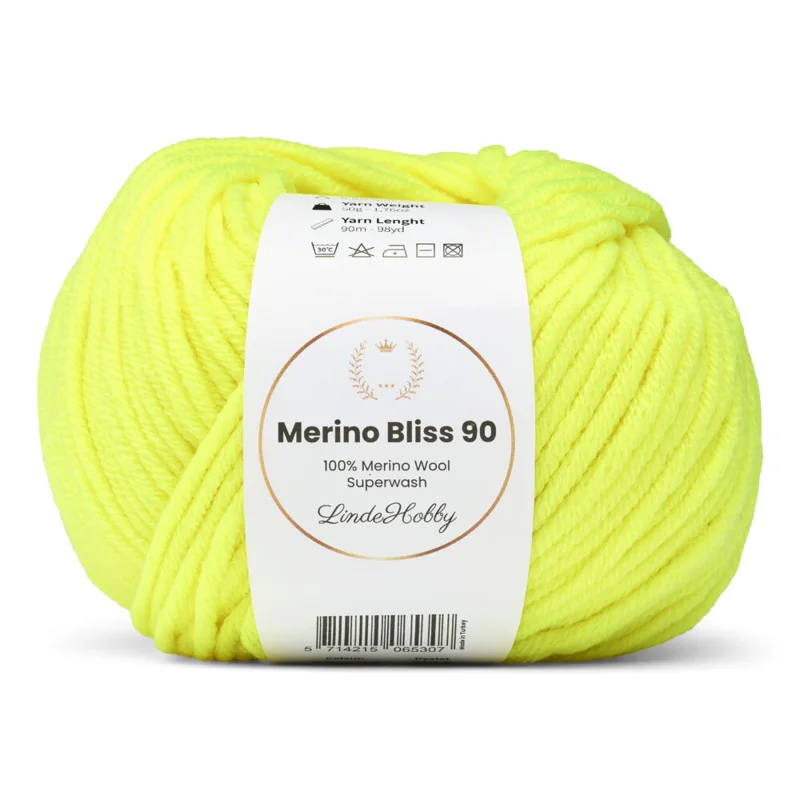 LindeHobby Merino Bliss 90 38 Giallo neon