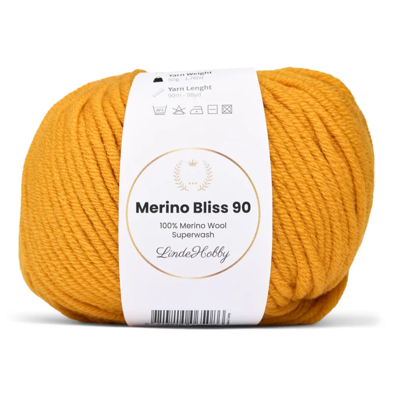 LindeHobby Merino Bliss 90 16 Giallo senape