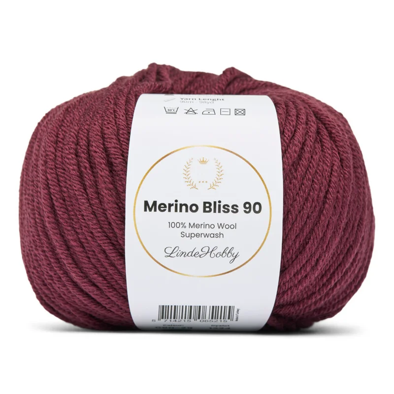 LindeHobby Merino Bliss 90 29 Bordeaux scuro