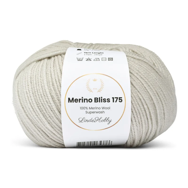 LindeHobby Merino Bliss 175 02 Grigio chiaro