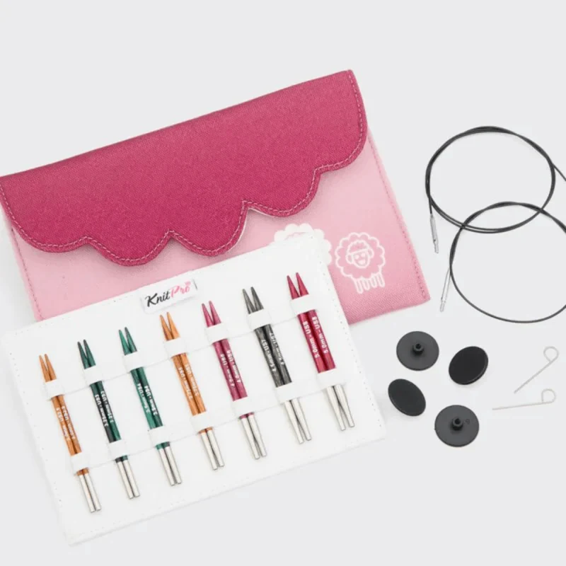KnitPro Dreamz Special Set di Ferri Circolari Componibili, Midi, 10 cm