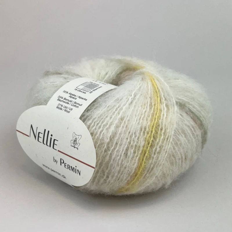 Permin Nellie 10 Bianco sporco/giallo/verde
