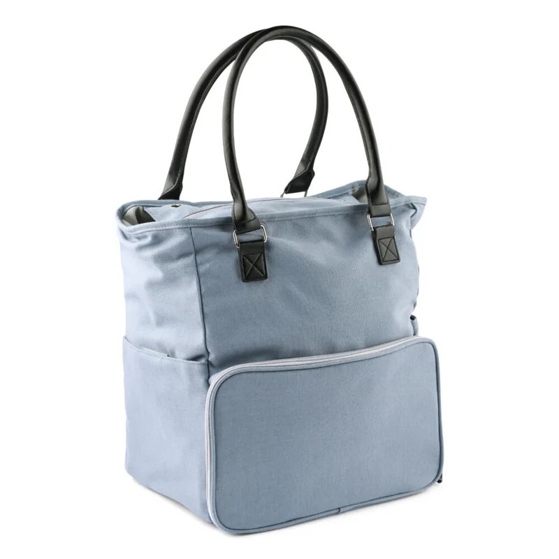 HobbyArts Borsa a tracolla con tasca con cerniera, grigio chiaro