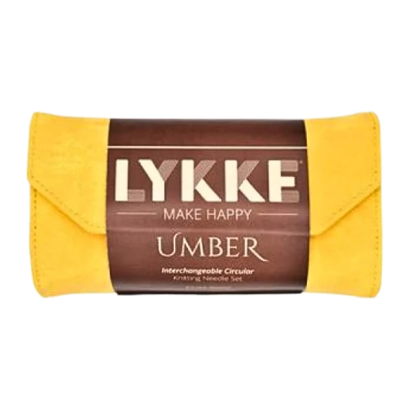 LYKKE Set di Ferri Circolari Componibili Umber, Giallo, 9 cm