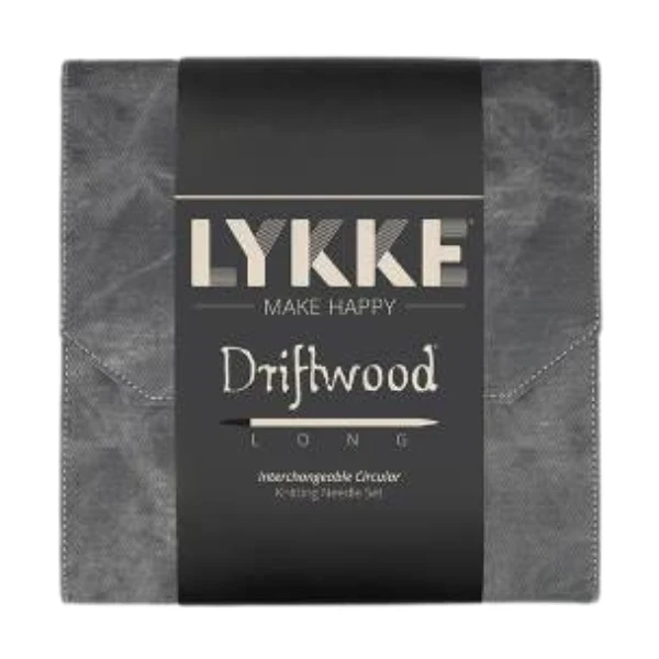 LYKKE Set di Ferri Circolari Componibili Driftwood Long, Grigio, Lunghezze Varie