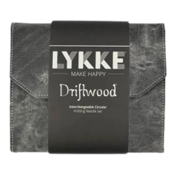LYKKE Set di Uncinetti Tunisini Intercambiabili Driftwood, Grigio, 15 cm