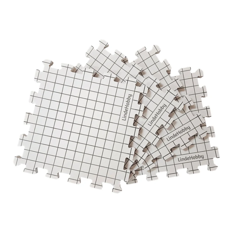 LindeHobby Tappetini per Blocking in Borsa di Feltro con 100 Spilli a T, Bianco