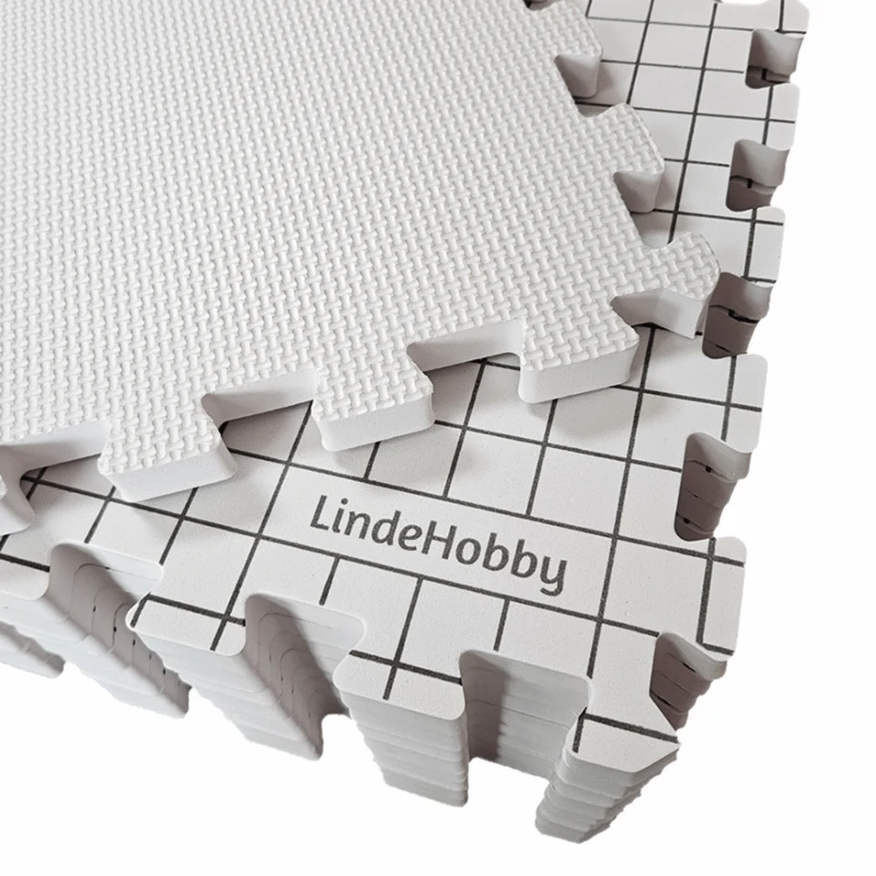 LindeHobby Tappetini per Blocking in Borsa di Feltro con 100 Spilli a T, Bianco