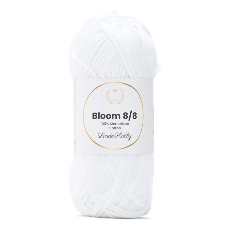 LindeHobby Bloom 8/8 Mercerized Cotton 02 Bianco