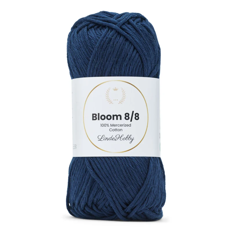 LindeHobby Bloom 8/8 Mercerized Cotton 17 Blu navy