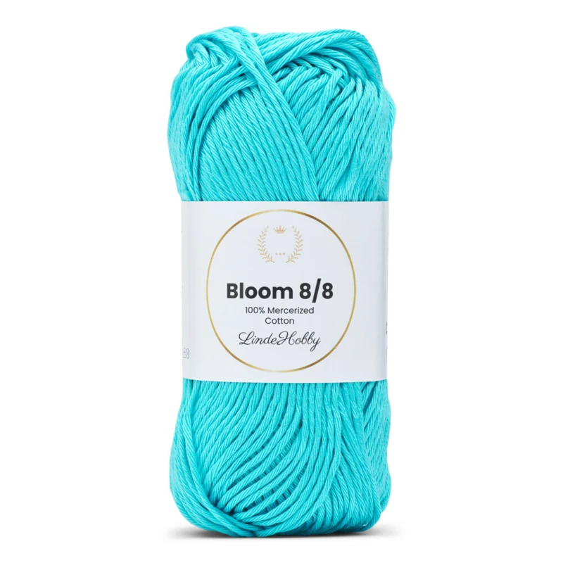 LindeHobby Bloom 8/8 Mercerized Cotton 15 Turchese