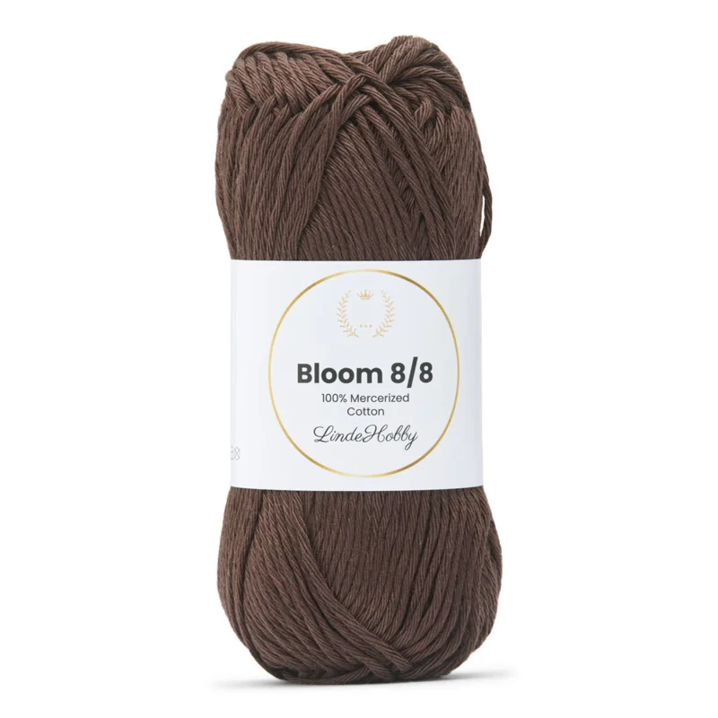 LindeHobby Bloom 8/8 Mercerized Cotton 08 Marrone scuro