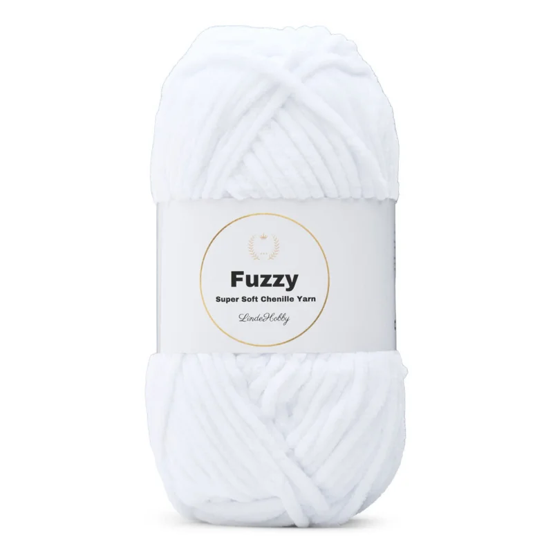 LindeHobby Fuzzy Chenille 01 Bianco
