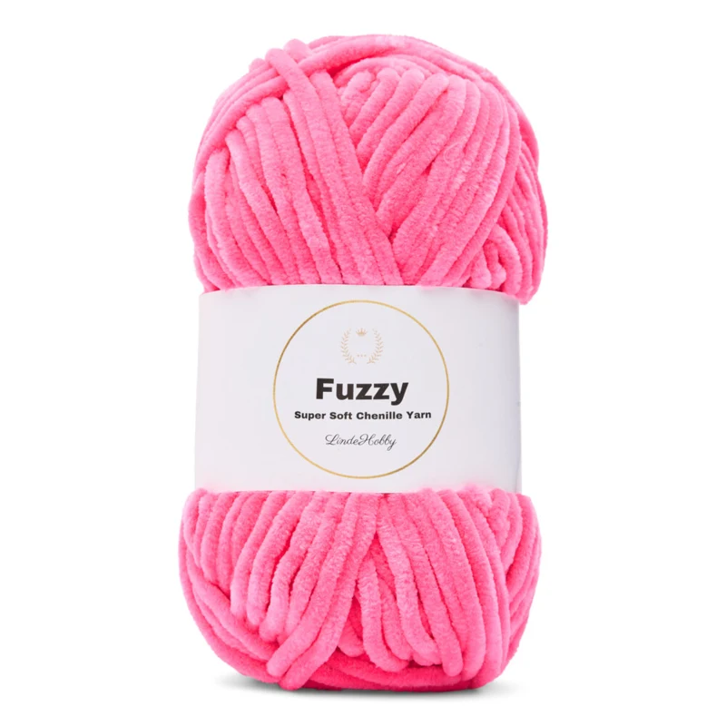LindeHobby Fuzzy Chenille 49 Rosa neon