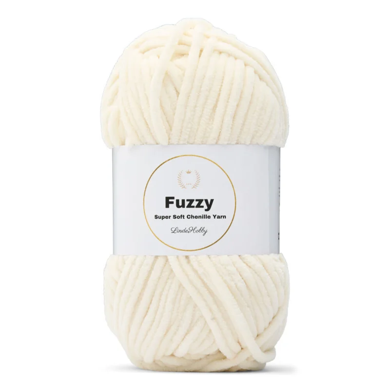 LindeHobby Fuzzy Chenille 10 Crema (Beige chiaro)
