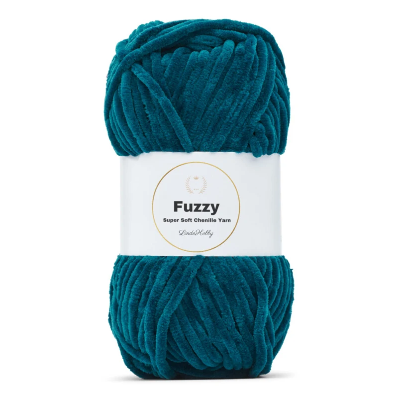 LindeHobby Fuzzy Chenille 18 Verde petrolio / Turchese scuro
