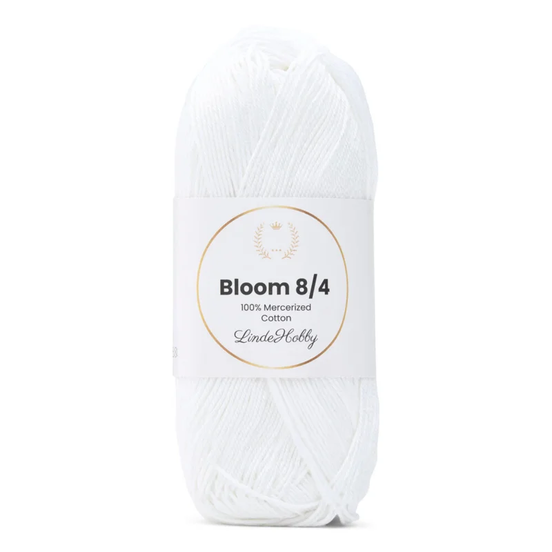 LindeHobby Bloom 8/4 Mercerized Cotton 02 Bianco