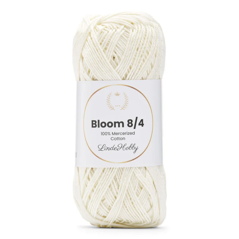 LindeHobby Bloom 8/4 Mercerized Cotton 30 Bianco naturale