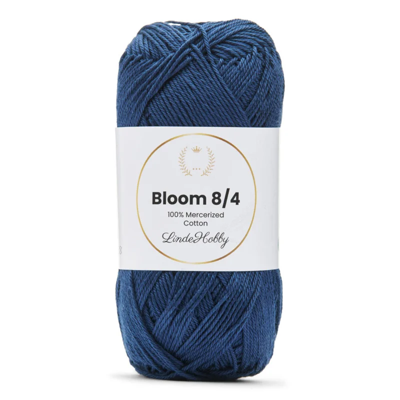 LindeHobby Bloom 8/4 Mercerized Cotton 17 Blu navy
