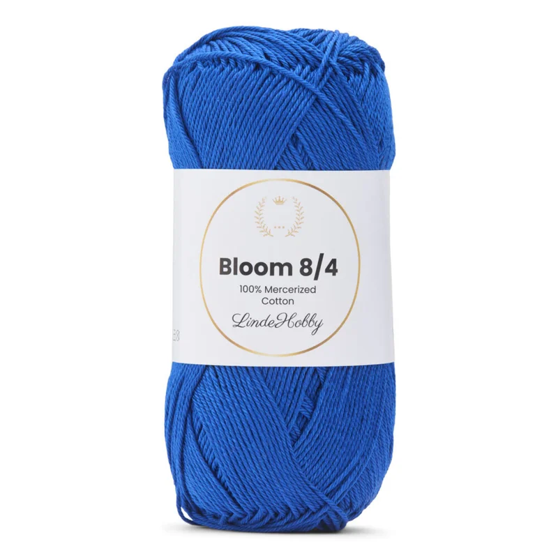 LindeHobby Bloom 8/4 Mercerized Cotton 35 Blu reale