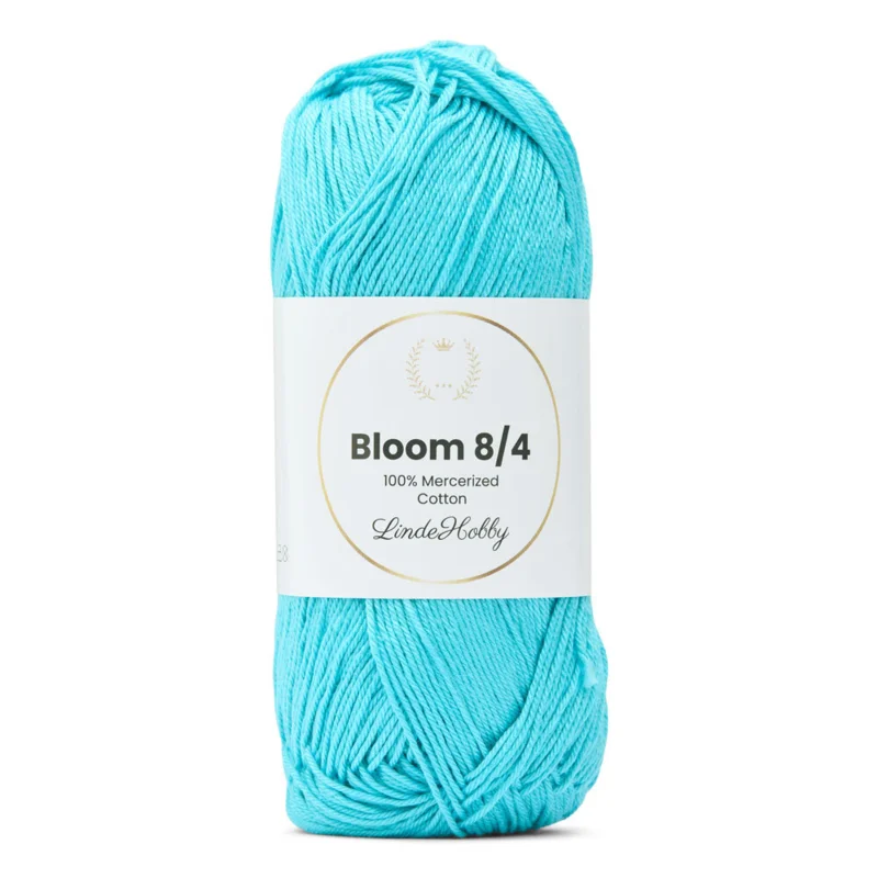 LindeHobby Bloom 8/4 Mercerized Cotton 15 Turchese