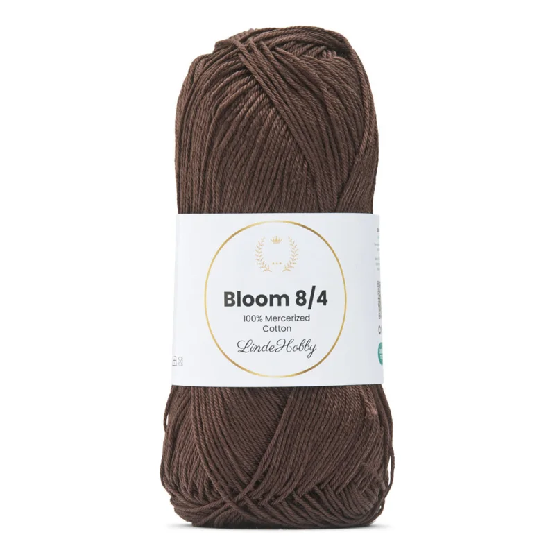 LindeHobby Bloom 8/4 Mercerized Cotton 08 Marrone scuro