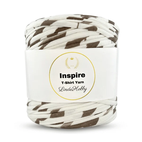 LindeHobby Inspire Print 25 Bianco con righe marroni