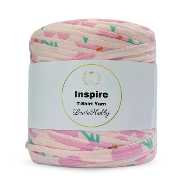 LindeHobby Inspire Print 116 Rosa con fiori