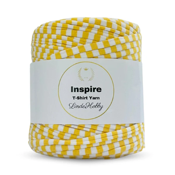 LindeHobby Inspire Print 33 A righe bianco e giallo