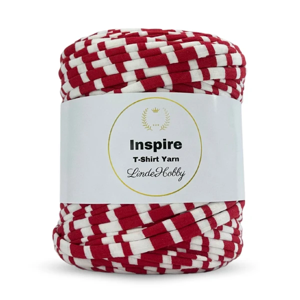 LindeHobby Inspire Print 38 Bianco con righe rosse