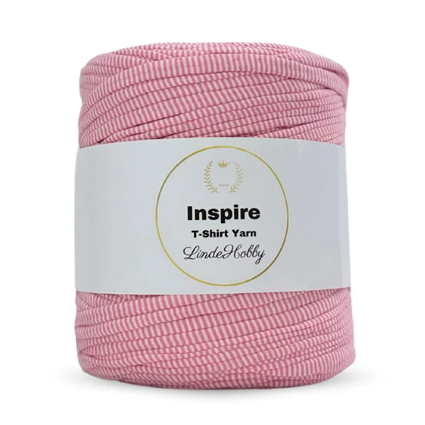 LindeHobby Inspire Print 99 Bianco e rosa a righe