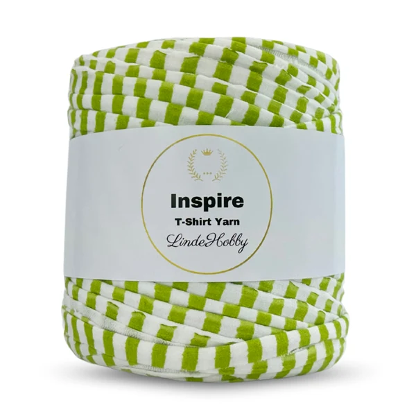 LindeHobby Inspire Print 12 Bianco e verde a righe