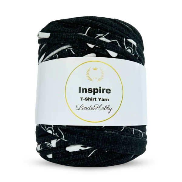 LindeHobby Inspire Print 09 Grigio scuro con Topolino bianco