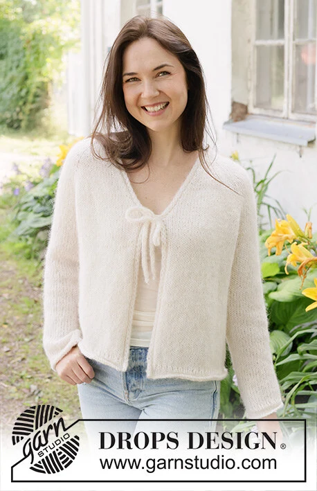 258-14 Delicate Dance Cardigan by DROPS Design