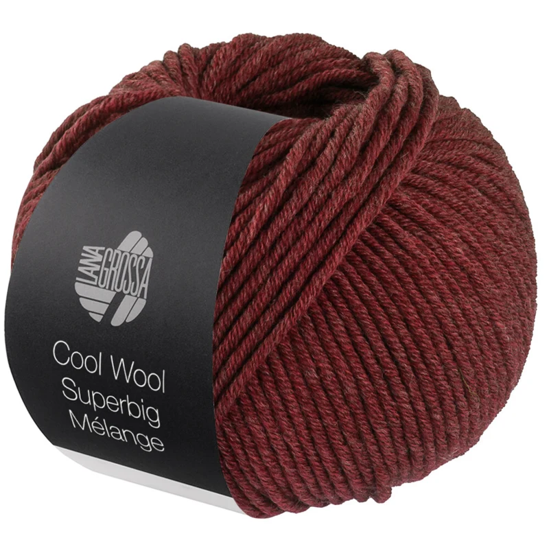 Lana Grossa Cool Wool Superbig 222 Rosso vino melangiato