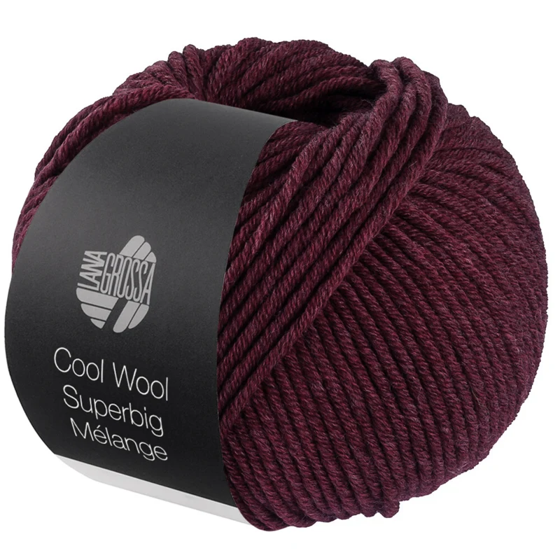 Lana Grossa Cool Wool Superbig 221 Nero rosso melangiato