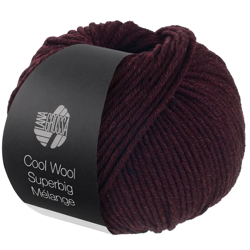 Lana Grossa Cool Wool Superbig 203 Bordeaux melangiato