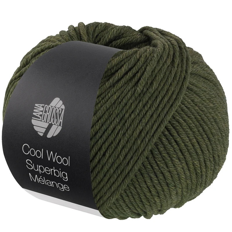 Lana Grossa Cool Wool Superbig 228 Verde loden melangiato